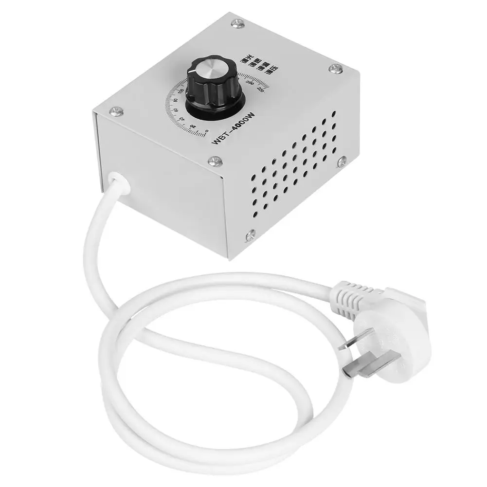 

AC 220V 4000W Variable Voltage Regulator Step Down Converter Motor Fan Control Negative Pressure Fan Duct Fan is Not Adjustable