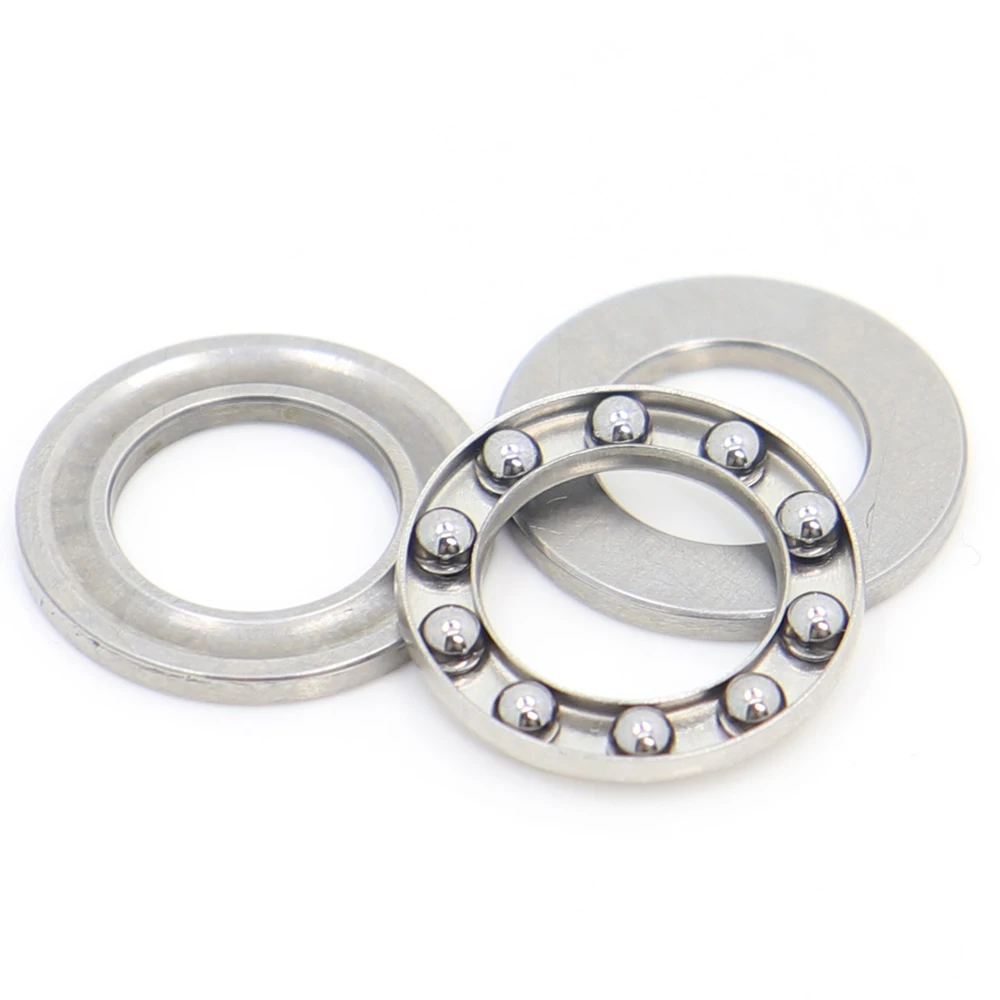 Miniature Ball Bearings Bicycle Ball Bearing F6-12M F7-15M F8-14M F8-16M F10-18M (6PC) Stainless Steel Cage Axial Ball Thrust Bearings 6*12*4.5*7*15*5*8*14*4*16*10*18*5.5 mm