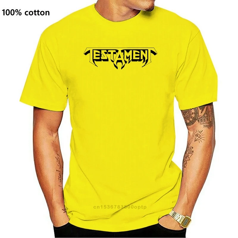 Camiseta de Estilo Vintage para hombres y mujeres, camisa de estilo blanco Logo de testament, talla S - AliExpress