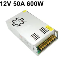 12V 50A 600W импульсный источник Питание Светодиодный драйвер Трансформатор AC110V 220 В to12v dc Мощность адаптер для лампы светодиодные ленты CNC CCTV
