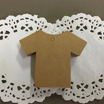

Kraft Small Clothes Shape Tag Name Word Rubber Seal Manual Product Card 6 *5cm