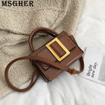 

MSGHER Solid Joker Flap Women Shoulder Concise Style Ins Personality Texture Practical New 2019 Handbag Lady Bag WB3077