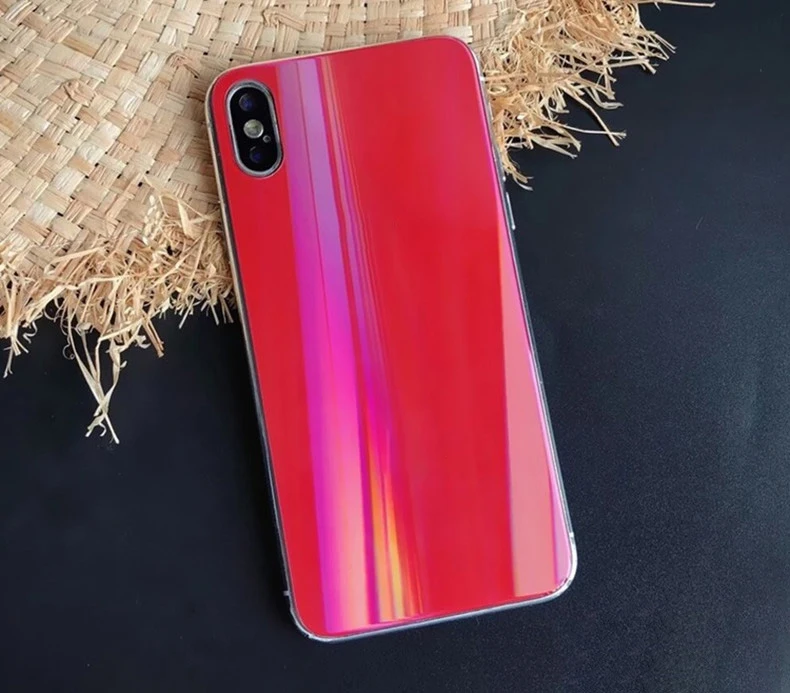 Многоцветная задняя пленка Аврора градиент для IPhone 6 6s plus 7 8 plus X XS Max XR защита экрана бликовая прозрачная пленка для телефона