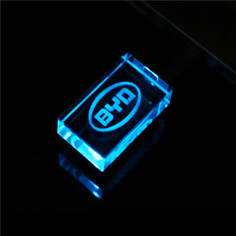 Кристалл+ металл BYD kye модель USB флэш-накопитель 4 ГБ 8 ГБ 16 ГБ 32 ГБ драгоценный камень флэш-накопитель специальный подарок - Цвет: Синий