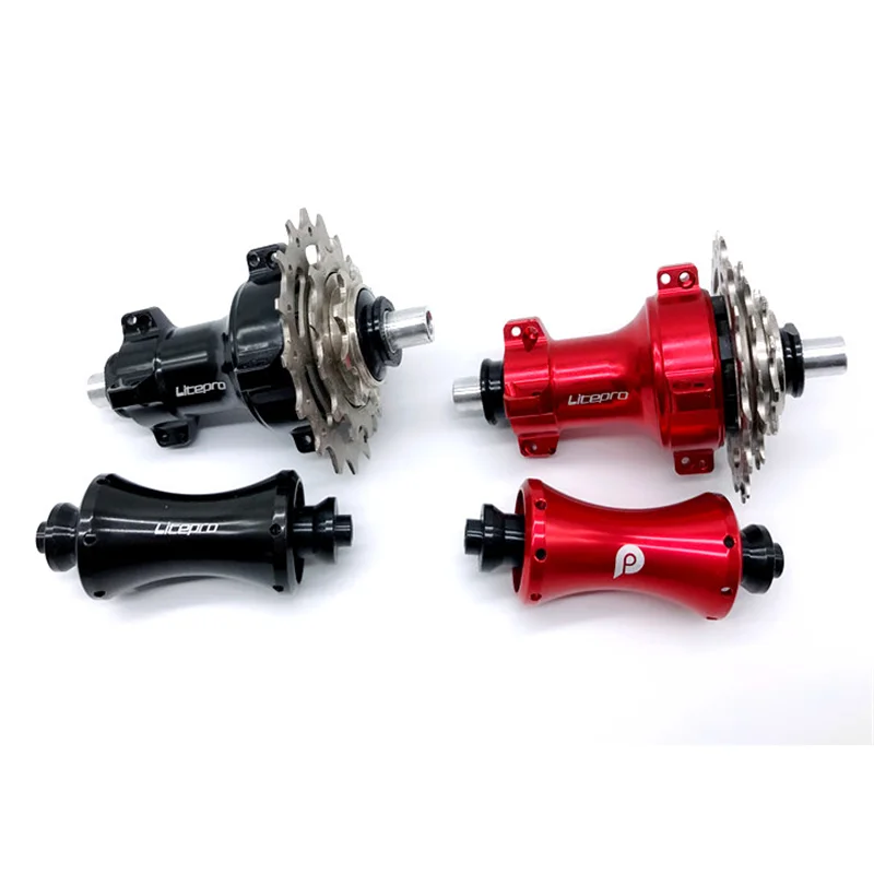 

14/16 inch Folding Bike Bearing Hubs 3 Speed LITEPRO Front Rear Hub 12/16 Holes V Brake Bicycle Parts Ultralight