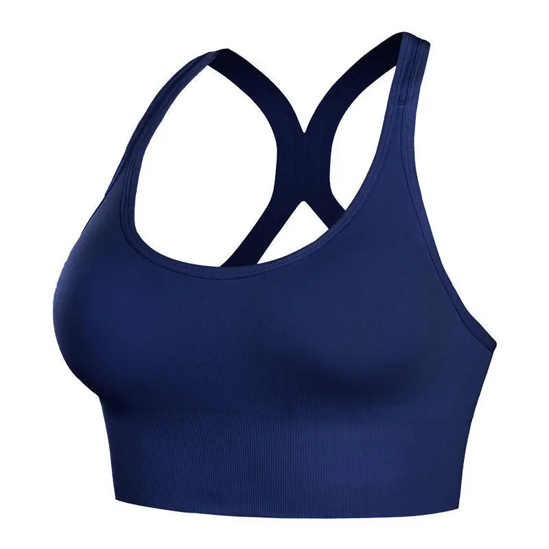 

High Impact Sports Bra For Women Gym Yoga Top Seamless Crop With Push Up Training Vest Underwear Without Underwire Sexy Fitness