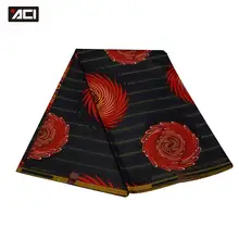 ACI полиэстер Анкара Воск Печать Ткань 6 ярдов/шт Нигерия воск для батика Африканский Анкара настоящая ткань Tissus лоскутное