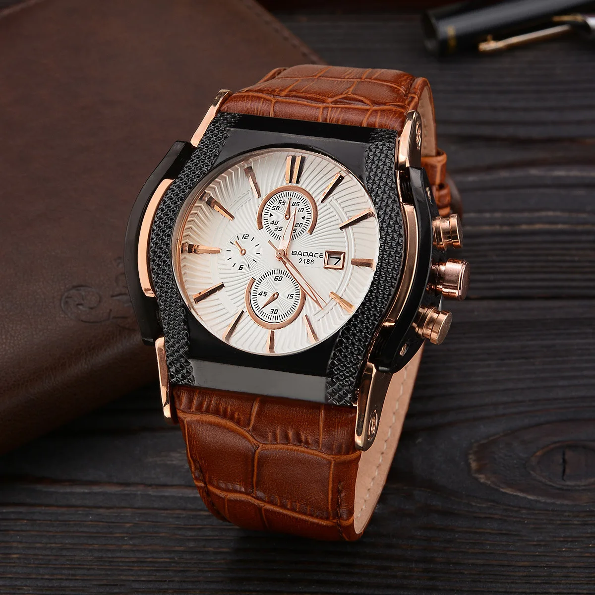 

Badace Baode City Genuine Leather Watch Quartz Watch Baode City Watch Men Top Grade Geneva Watch