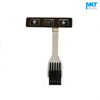 

100Pcs Black 51mm*11mm 1*3 Control Key Menu Membrane PVC Matrix Keypad Panel Switch For Automobile