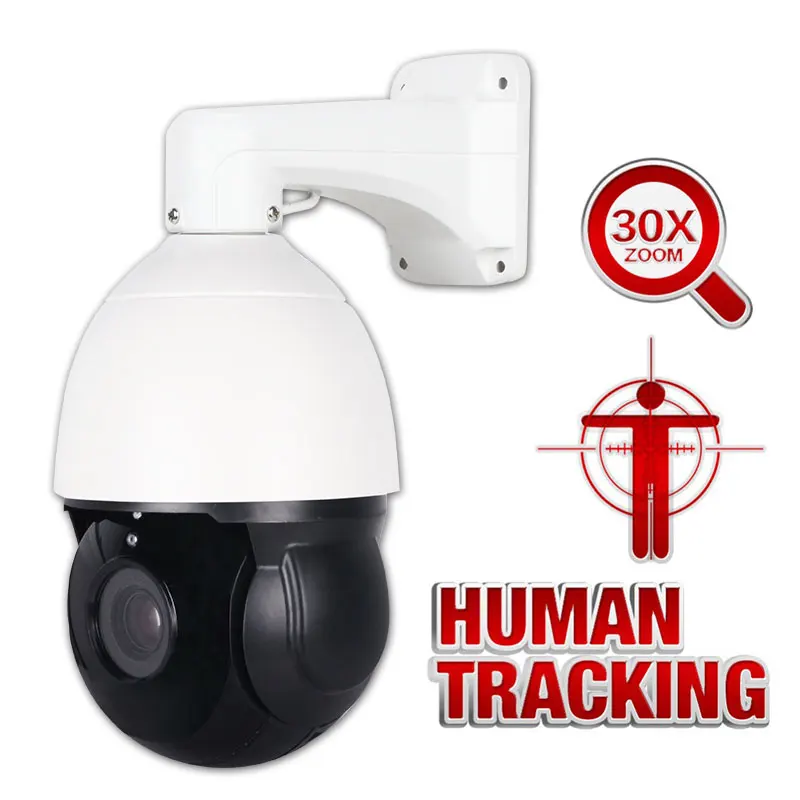 

AI Auto Tracking PTZ IP Camera ONVIF 30X Zoom 1080P H.265 AI Human Zooming Programing Presets Patrolling Outdoor IR 120M