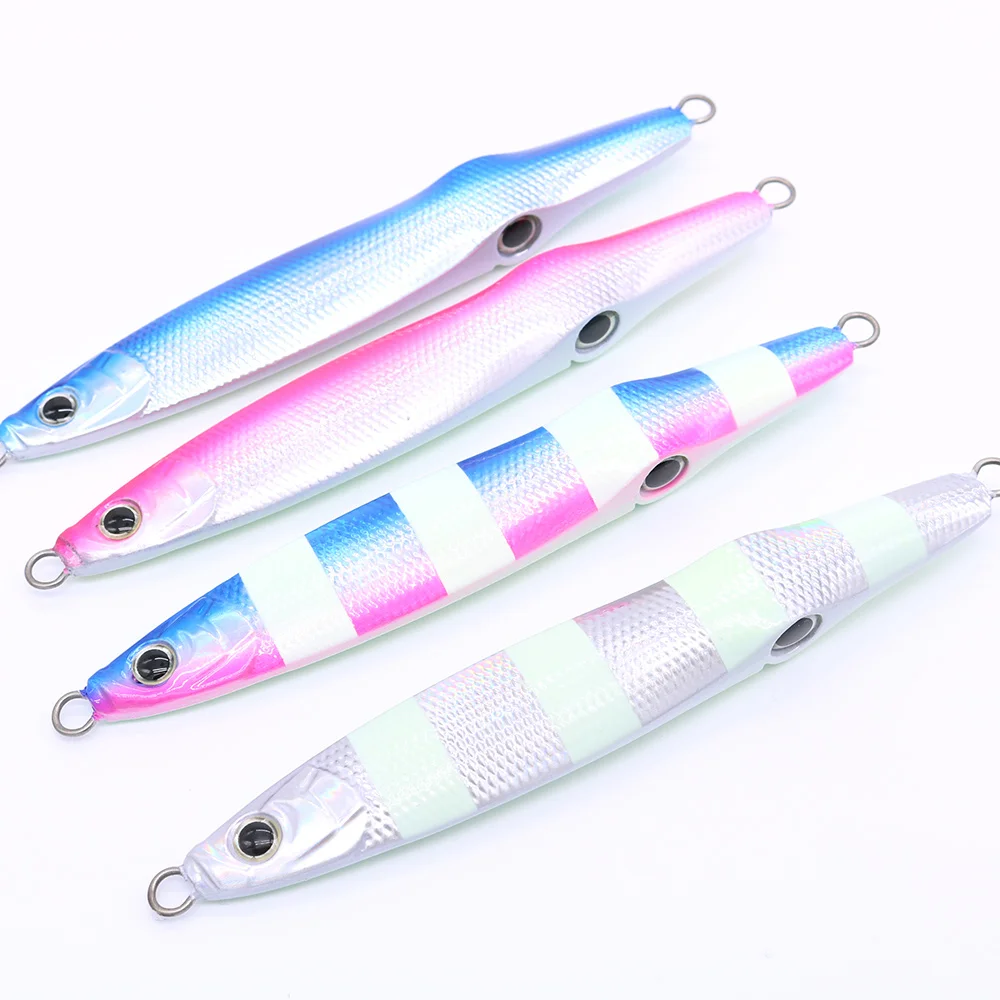 

CASTFUN Artificial Bait Lure Fishing Lures Saltwater Slow jig Metal jig 3D Eyes Glowing 200G 1PC Jigging Lure Artificial Baits