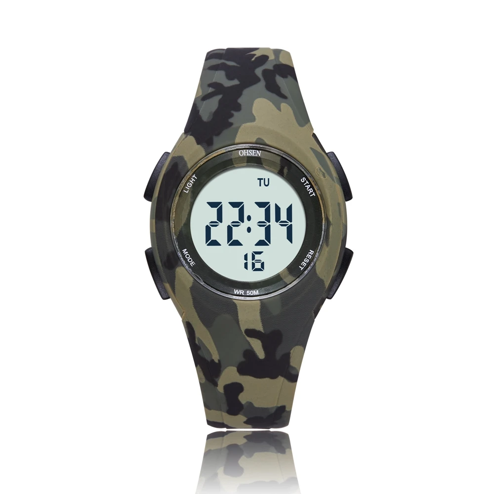 OHSEN Digital Kids Watches Boys Army Green Outdoor Sport