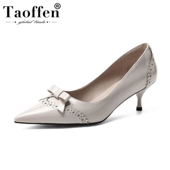 

Taoffen 2020 High Quality Women Pumps Bowtie Pointed Toe Thin High Heels Office Shoes Woman Spring Fashion Pumps Size 34-39