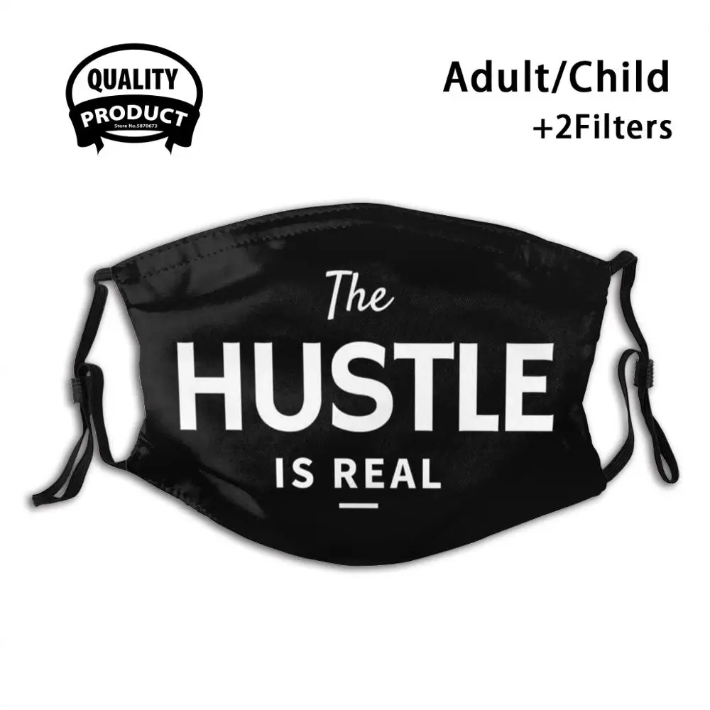 The Hustle находится в режиме реального белый многоразовая маска для полости рта