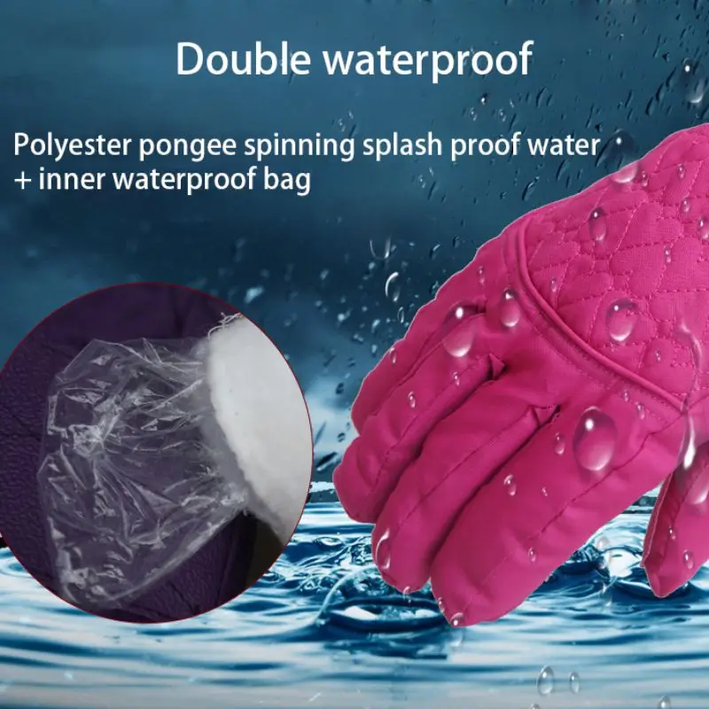 Детские лыжные перчатки для мальчиков и девочек от 5 до 12 лет, водонепроницаемые Зимние перчатки для занятий спортом на открытом воздухе, альпинизмом, лыжные перчатки