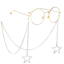 Анти-скольжения популярные металлические очки шнур Серебряный оценку в пять звезд подвеска ручной работы цепочка для очков трансграничной
