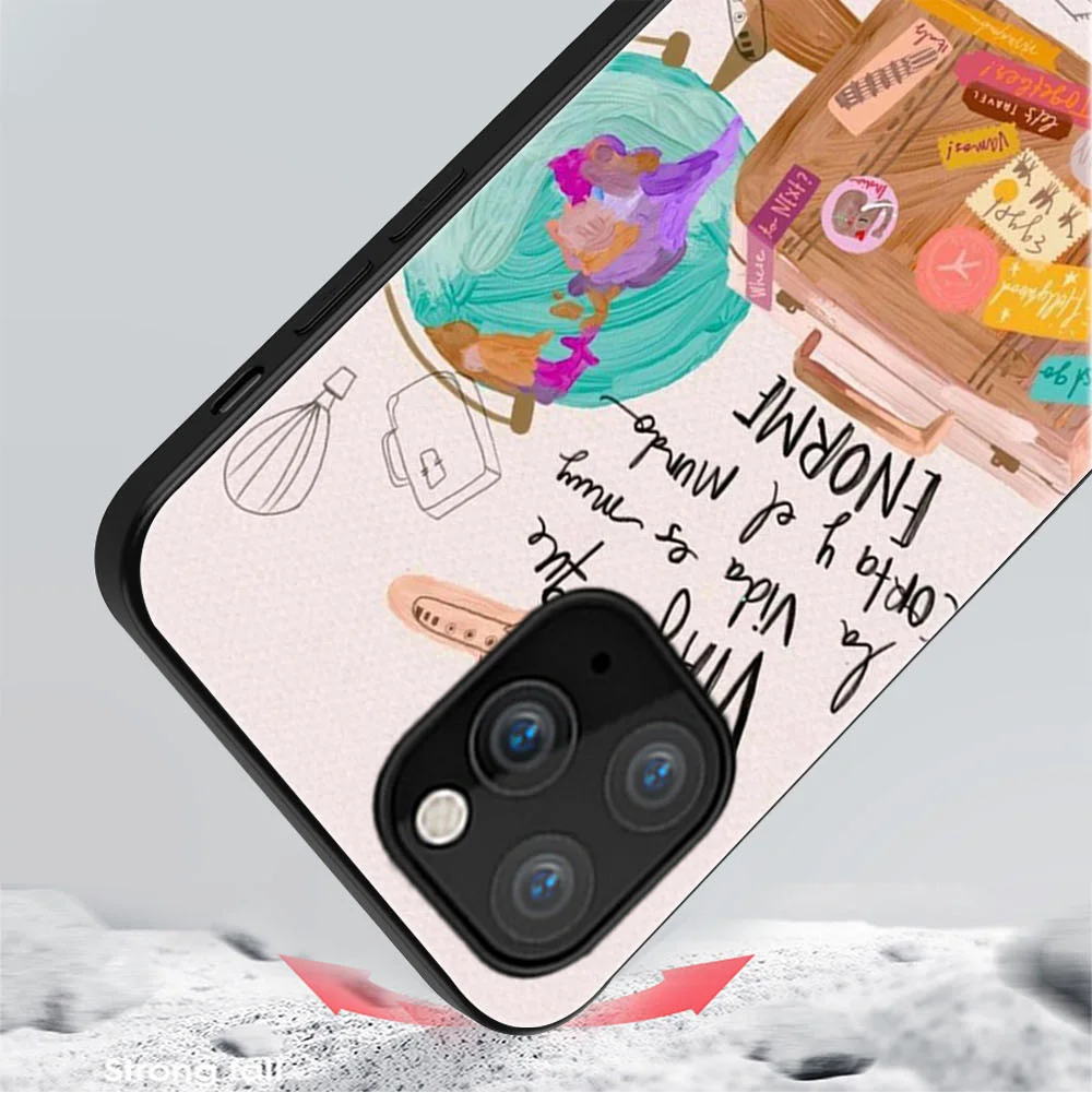 Airplane Map Travel Phone Case For iPhone 11 12 Pro Max Mini Cover for iPhone X XR XS MAX 7 8 6 6S Plus 5 SE 2020 Soft TPU Funda