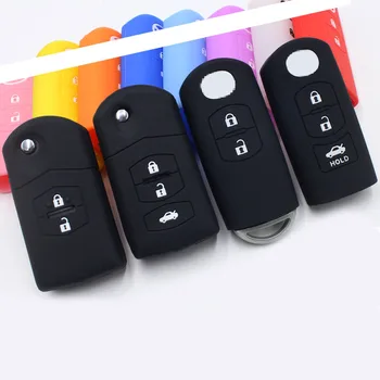 

Car Silicone Key Case For Mazda 3 Onksera CX4 Xing Cheng CX-5 Key Case CX-7 M6 Atez key chain Auto Accessories