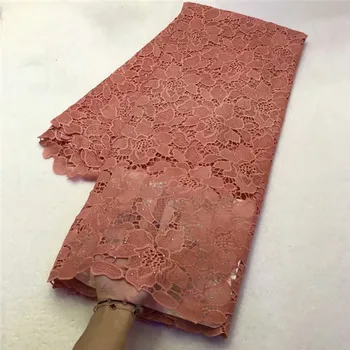 

High quality nigerian wedding african Milk silk stones lace fabric/100% Cotton lace/guipure cord lace fabric for wedding party