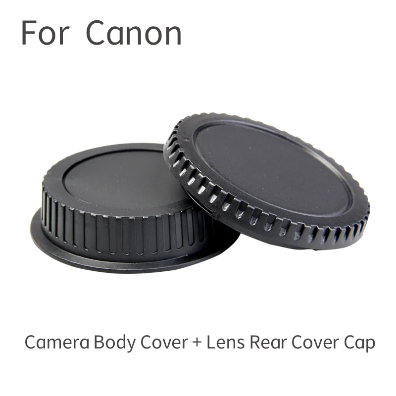 Чехол для корпуса камеры Canon EOS + Задняя крышка объектива крепления EF 5D II III 7D 70D 700D