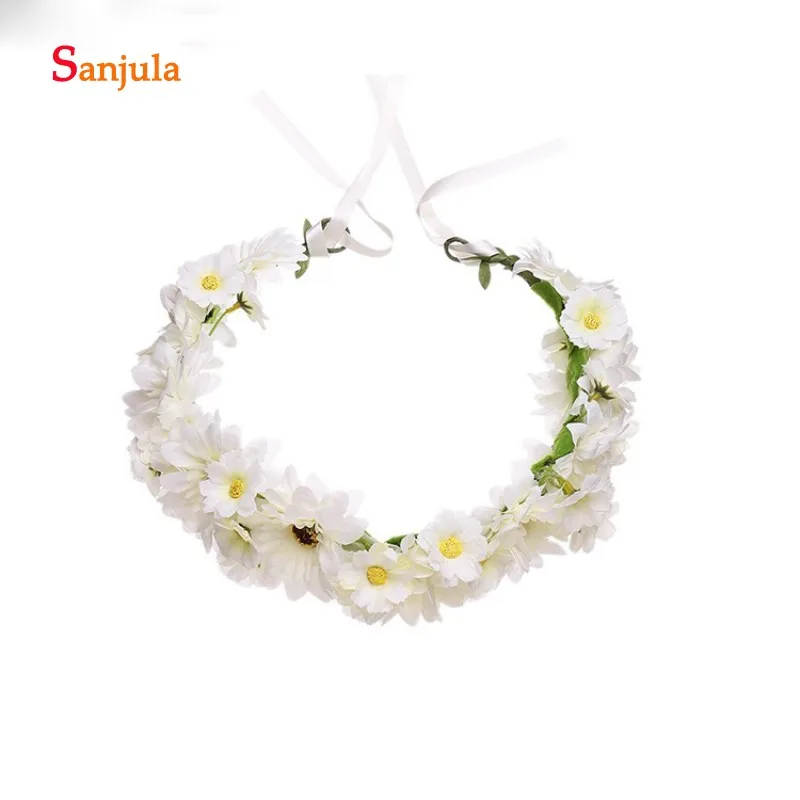 Sun Gerbera гирлянда из цветов очаровательные женские аксессуары для волос Свадебные для невесты Вечерние головные уборы пляжные вечерние украшения hg05