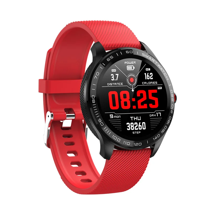 ЭКГ PPG Смарт-часы L9 мужские спортивные часы с Bluetooth, умные часы, водонепроницаемые IP68, кровяное давление, кислородная кожа, часы для женщин - Цвет: Красный