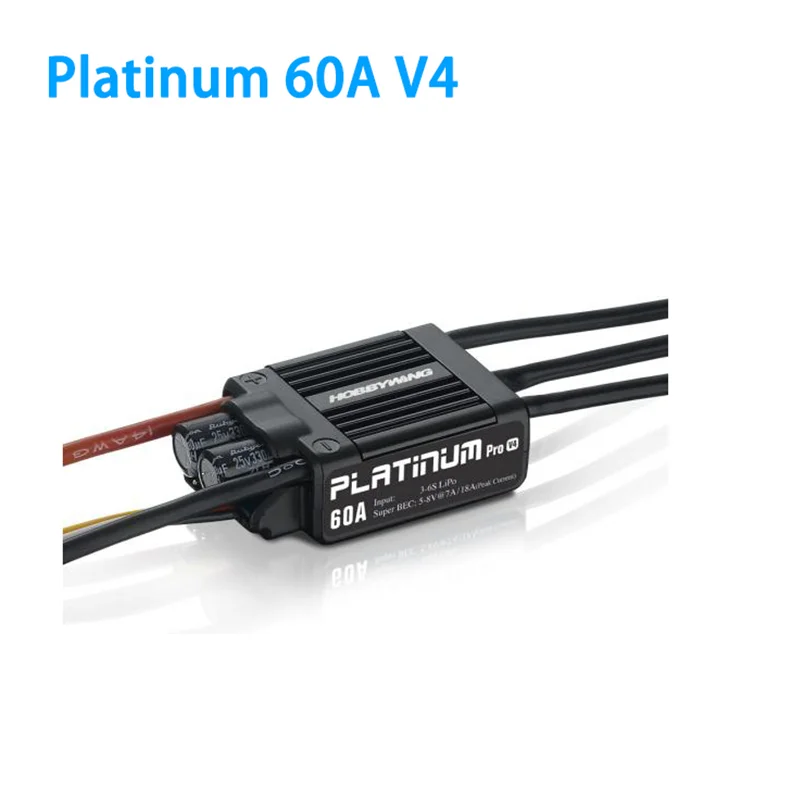 Hobbywing Platinum 60A/80A/120A/130A/200A V4 серия бесщеточный BEC ESC 3-14S для вертолетов с фиксированным крылом