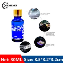 30 мл жидкое керамическое покрытие автомобиля полировочное средство автомобиля супер гидрофобное стекло покрытие автомобиля воск уход чистящие средства практичные против царапин
