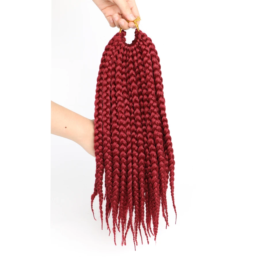 DAIRESS 12" Crochet Box Braids 12Stands Box Braids Crochet Hair Extensions Synthetic Crochet Braiding Hair