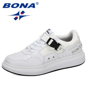 

BONA 2019 New Designer Popular Personality Sneakers Men Shoes Casual Outdoor Male Leisure Footwear Increasing Height Comfortable