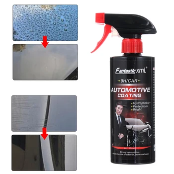 

500ML Automotive Coating Nano Polished Painted Car Wax Imports Nano Hydrophobic Layer Auto Cleaning Care with Towel Polish Spray