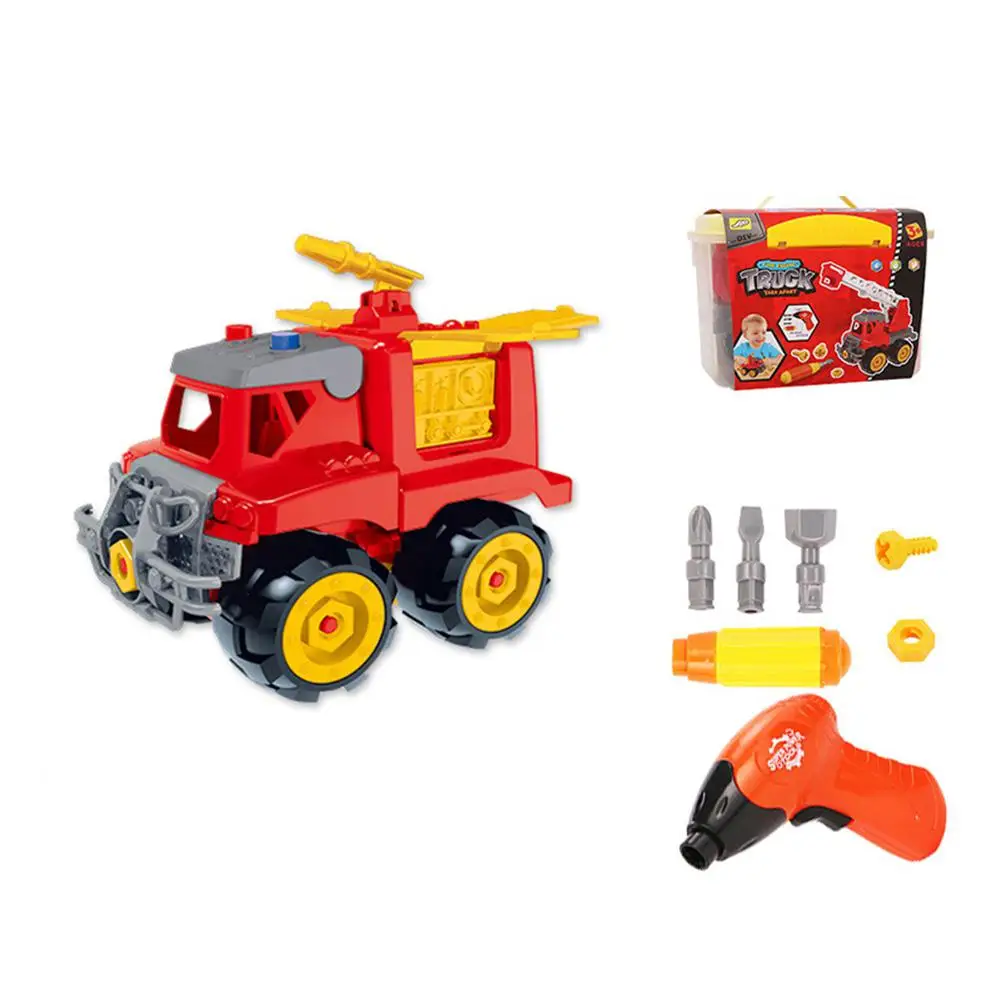 RCtown Children Educational Detachable Mobile Machinery Shop Tilting Cart Excavator Bulldozer Optional Disassembly Toy Suit - Цвет: Water jet