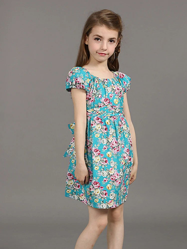 

Children'S Clothing Summer New Girls Dress 2019 Cotton Floral Print Princess Dress Clothing Lovely Kids Child Beautiful Dress