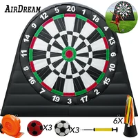 Fashionable 3 meter Inflatable Soccer Darts Board  Kick Game Inflatable Football games target With Balls 1