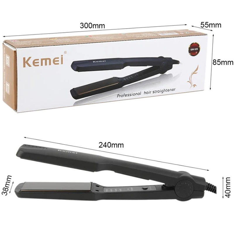 Kemei Профессиональный инфракрасный выпрямитель для волос выпрямитель утюжок Быстрый разогрев pranchas щипцы для завивки Инструменты для укладки Kemei329