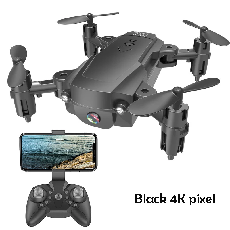 Cheap Folding mini Drone 4K HD Wide-angle Camera Aerial WiFi fpv Quadcopter Altitude Hold Long Battery Life RC Helicopter toys