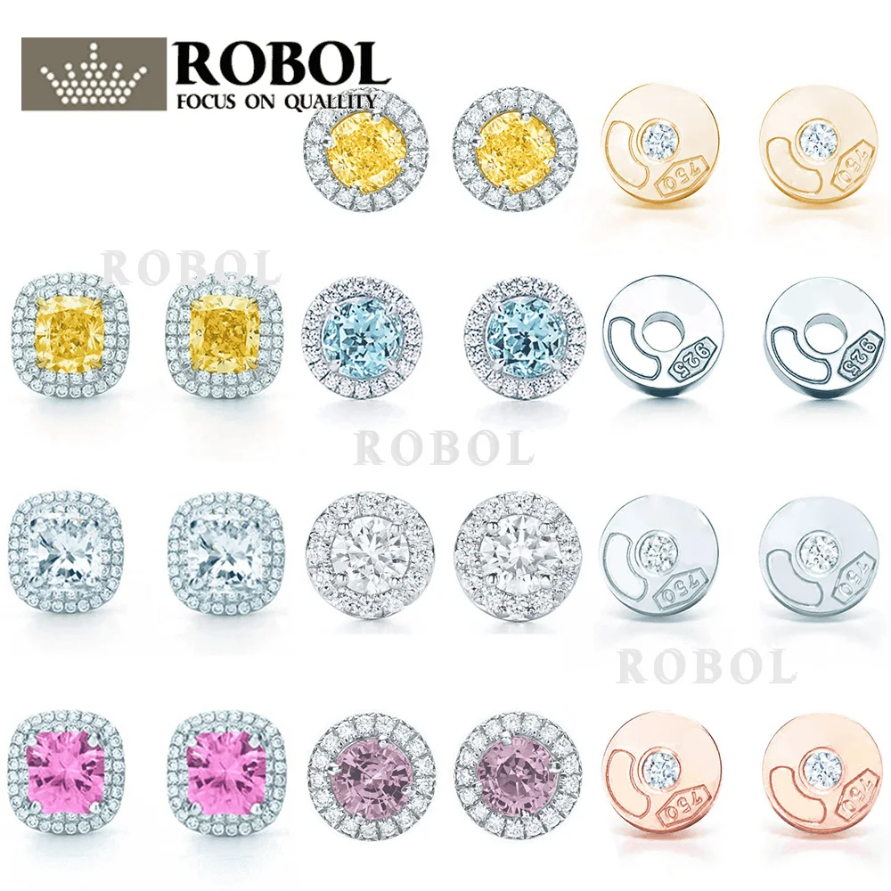

ED TFB TTFF Original Sterling Silver 925 Quality Charm Stud Earrings Engraved Inscription FOR Woman Original Model Production