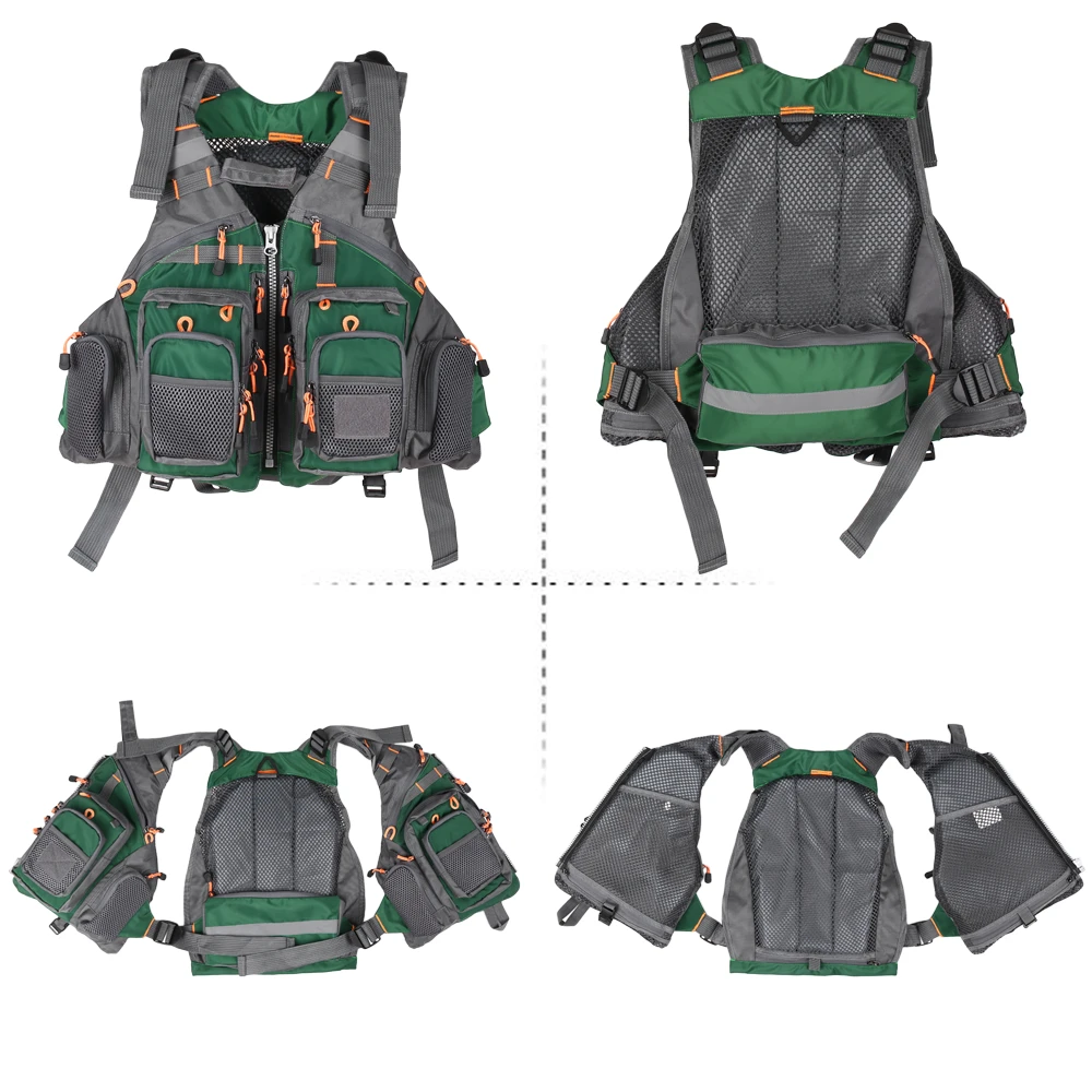 Fishing Vest Outdoor Sport Fishing Vest Men Breathable Swimming Life Jacket Safety Waistcoat