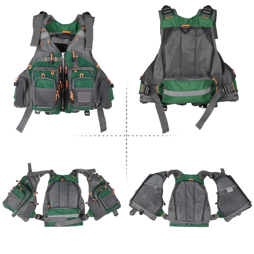 Lixada 3 In 1 Mesh Fly Fishing Vest and Backpack Breathable Outdoor Fishing  Safety Life Jacket Fisherman Multifunctional Vest