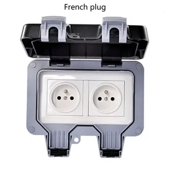 

IP66 French Outdoor Waterproof Socket Box Outdoor Waterproof Wall Switch Socket Bathroom Waterproof Wall Switch Socket