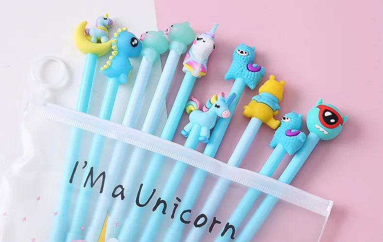 1pc Unicorn Gel Pens Kawaii Multi Shape Silica Gel &Plastic Unicorn Pens  For Kids Girls Gifts School Writing Supplies Stationery - Price history &  Review, AliExpress Seller - Nice Stationery