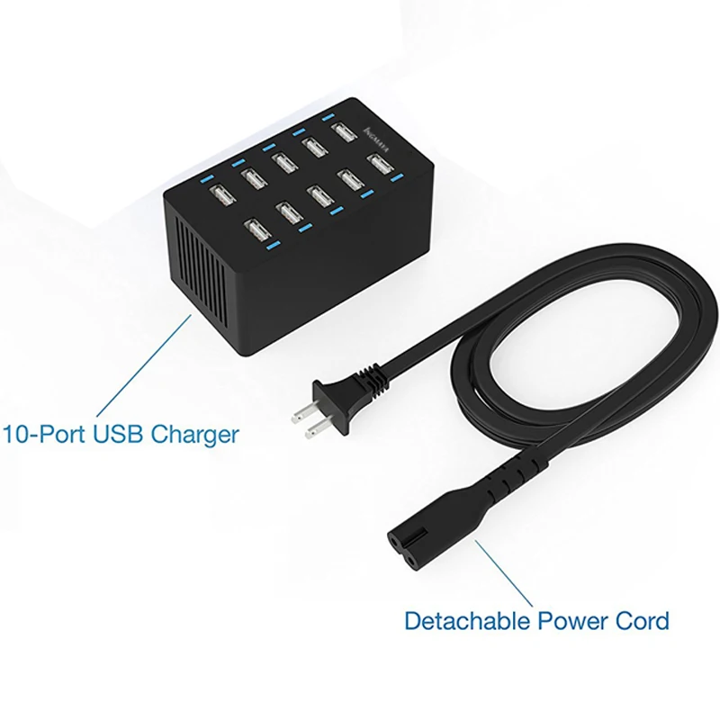 Зарядное устройство INGMAYA с 10 USB портами и светодиодным индикатором 5 в А|charging station|10