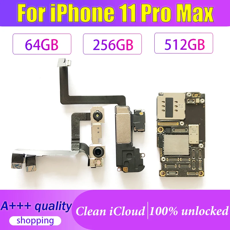 Материнская плата для iPhone 11 PRO MAX 100% оригинальная разблокированная с/без Face ID