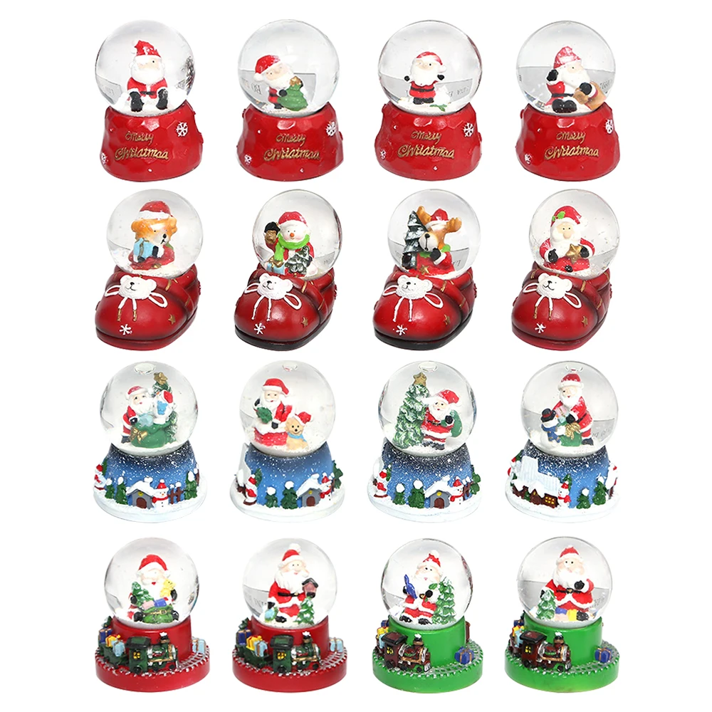 1PC Christmas Crystal Snow Ball Santa Claus Glass Desktop Decoration New Year Gift Home 2022 Navidad | Дом и сад