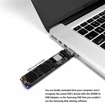 

M.2 SSD Accessories Practical High Speed Card Adapter Gen 2 Portable Converter NVME To USB3.1 Type A Durable 10 Gbps Bridge Chip