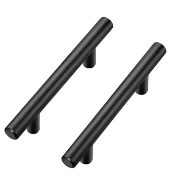 

6 inch Cabinet Pulls Matte Black Stainless Steel Kitchen Drawer Pulls Cabinet Handles 6 inch Length, 3.9 inch Hole Center