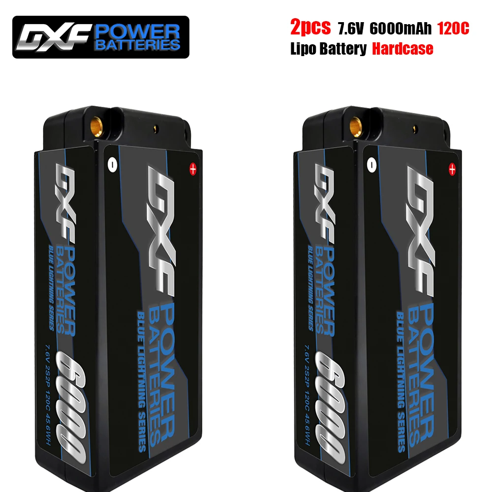 

DXF Lipo Батарея 2S шорты 7,6 V 6000 мА/ч, 120C с 4 мм пуля конкурс с коротким RC 1/8 /10 автомобиль внедорожник Buggy лодки