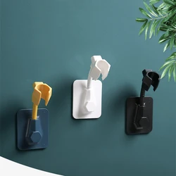 High Quality 360 Degrees Rotatable Shower Head Holder Adhesive Drill Free Wall Abs Shower Holder Wall Mounted Hand Shower Holder