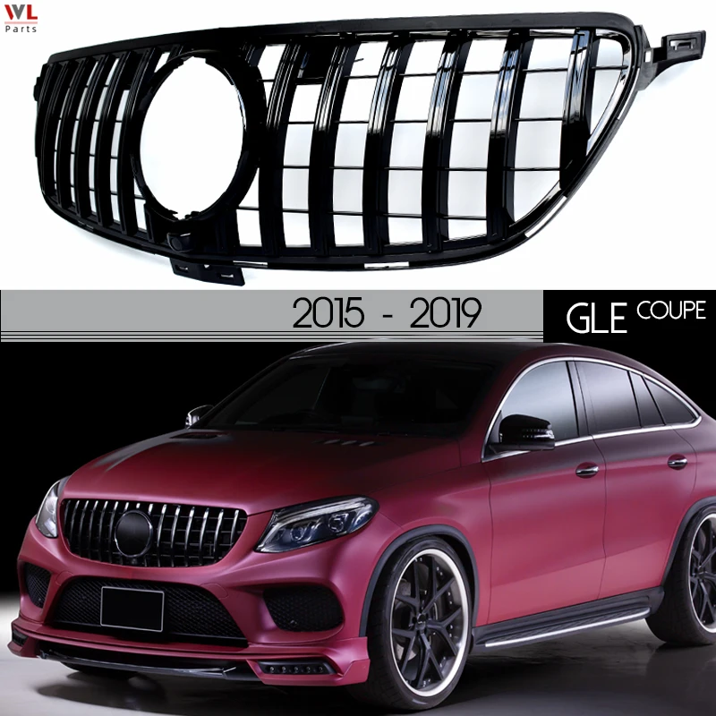 C292 гриль черный и серебристый ABS передняя решетка радиатора для Mercedes GLE Class Coupe 2015 -