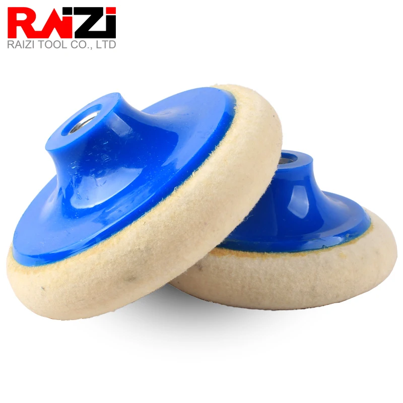 

Raizi 100/125mm Felt Polishing Wheel for Angle Grinder M14 5/8-11 Polisher on Marble Diamond Felt Polishing Disc with Adapter